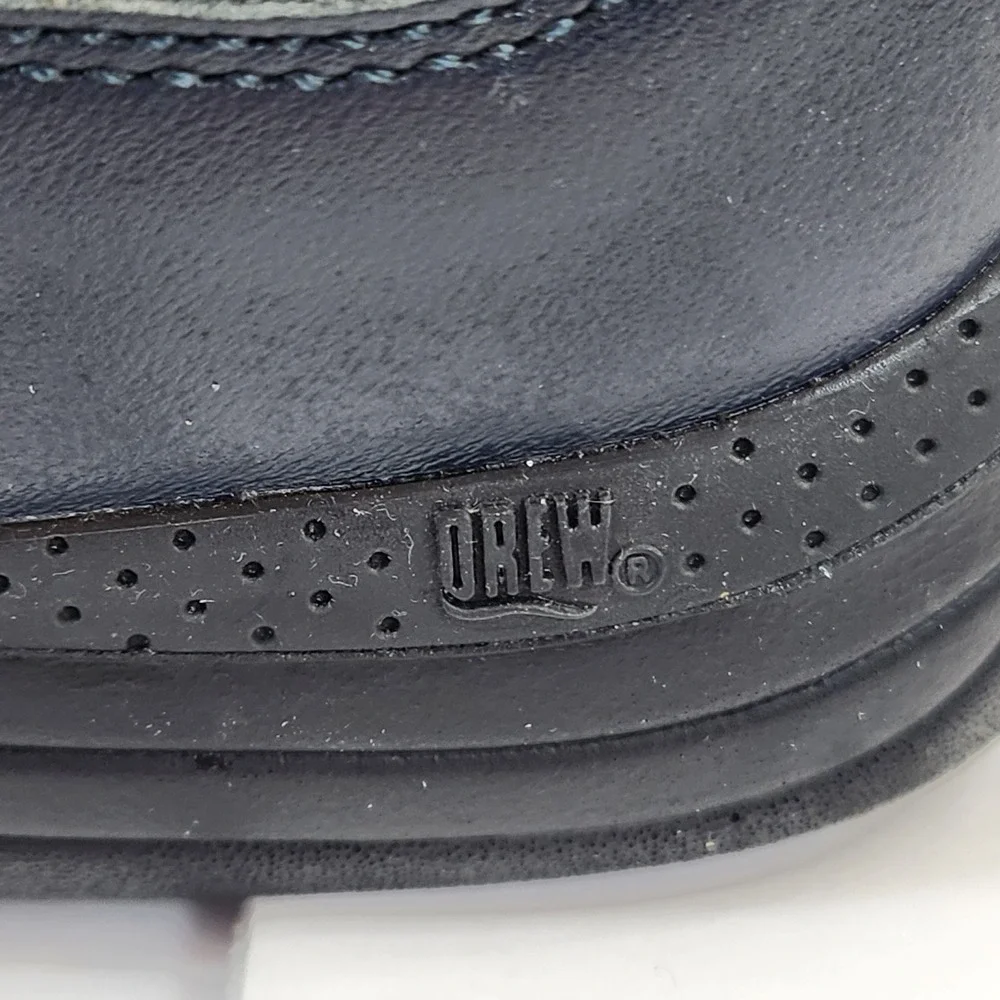 Drew Rose Mary‎ Jane Blue Leather Comfort Shoes Womens Size 7.5 WW